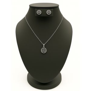 Set collar y arete  de corona